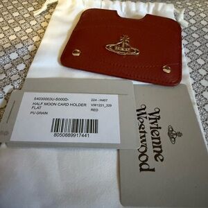 Vivienne Westwood Burgundy Leather Card Holder